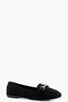 Boohoo Abbie Metal Trim Slipper Ballet