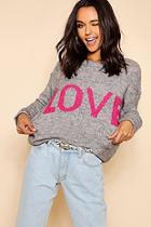 Boohoo Loose Fit Love Jumper