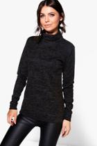 Boohoo Brooke Roll Neck Jumper Black