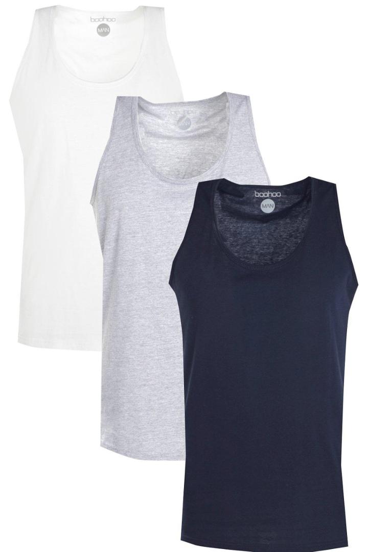 Boohoo 3 Pack Basic Tank Tops Multi