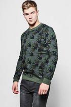 Boohoo All Over Bird Print Sweater