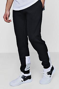 Boohoo Colour Block Panelled Slim Fit Joggers