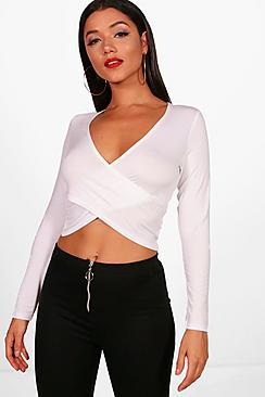 Boohoo Julia Wrap Front Top