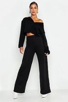 Boohoo Raw Edge V Neck Tracksuit