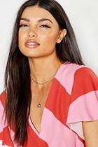 Boohoo Coin & Heart Layered Necklace