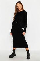 Boohoo Cable Knit Skirt Co-ord