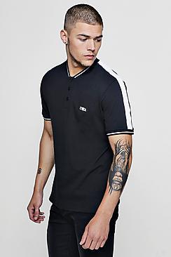 Boohoo Bomber Neck Pique Polo