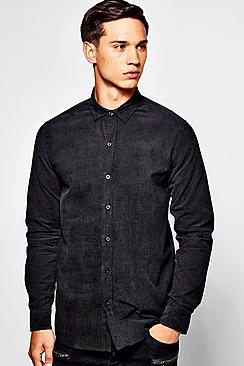 Boohoo Cord Slim Fit Shirt