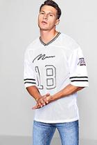 Boohoo Mesh Vintage American Hockey Top
