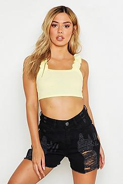 Boohoo Petite Distressed Heavy Ripped Shorts
