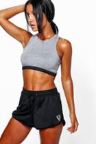 Boohoo Cerys Fit Performance Running Shorts Black