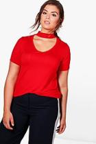 Boohoo Plus Maria Deep V Boyfriend Tunic