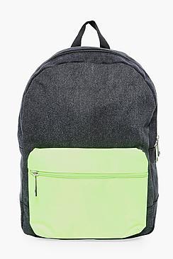Boohoo Nylon Backpack With Contrast Pack