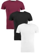 Boohoo 3 Pack Muscle Fit T Shirt Multi