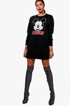 Boohoo Becca Disney Mickey Printed Sweat Dress