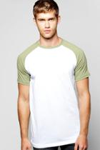 Boohoo Short Sleeve Raglan T Shirt Sage