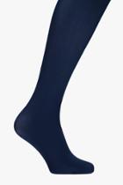 Boohoo Clara 40 Denier Opaque Tights Navy