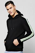 Boohoo Neon Side Tape Detail Over The Head Hoodie