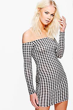 Boohoo Willa Off Shoulder Bodycon Dress
