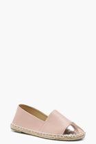 Boohoo Holly Contrast Toe Cap Espadrille Flats