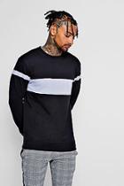 Boohoo Colour Block Arm Detail Crew Neck Sweater