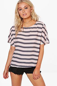 Boohoo Lily Stripe Top