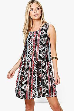 Boohoo Scarlett Tassel Trim Beach Dress