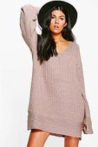Boohoo Jasmine Premium Oversized Wide Sleeve Knitted Dress
