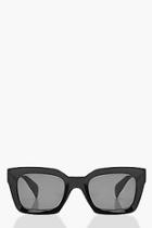 Boohoo Oversized Black Sunglasses With Pouch
