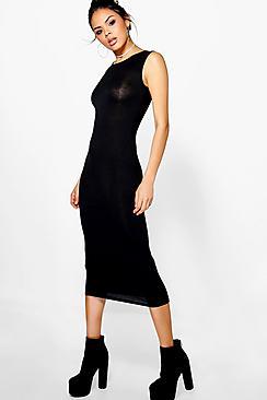 Boohoo Sleeveless Midi Dress