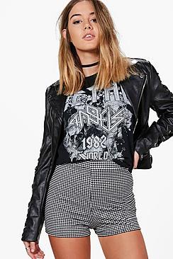 Boohoo Petite Jenny Gingham Print Short
