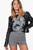 Boohoo Petite Jenny Gingham Print Short
