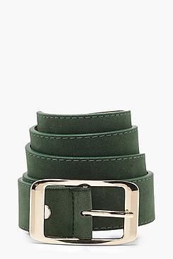 Boohoo Ivy Suedette Chunky Boyfriend Belt