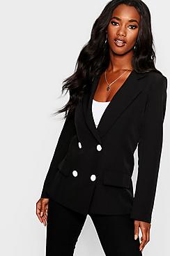 Boohoo Utility Button Detail Blazer