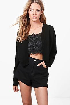 Boohoo Amanda Fine Knit Crop Cardigan