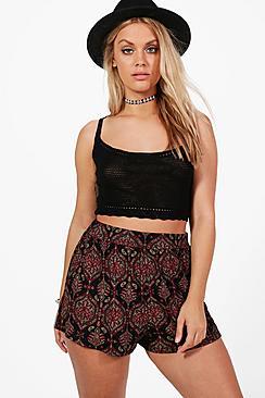 Boohoo Plus Sasha Boho Flippy Shorts