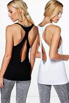 Boohoo Lucy Fit Twist Back Vest 2 Pack