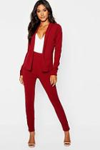 Boohoo Crepe Fitted Suit