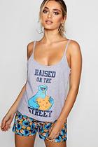 Boohoo Saskia Cookie Monster Cami Set