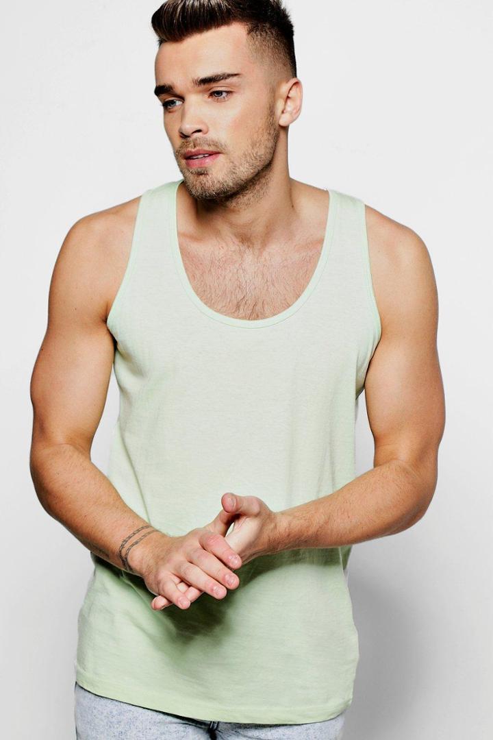 Boohoo Basic Tank Top Green