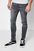 Boohoo Grey Wash Super Skinny Jeans