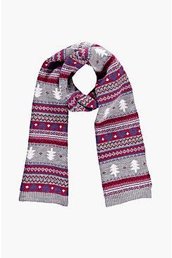 Boohoo Eloise Fairisle Knitted Scarf