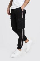 Boohoo Cuffed Cargo Trouser With Tape