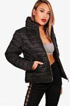 Boohoo Zoey Quilted Funnel Neck Jacket