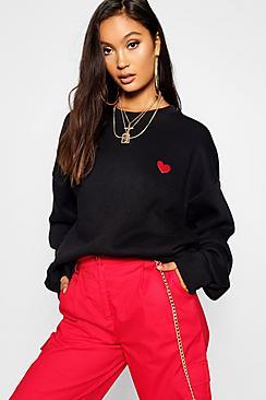 Boohoo Embroidered Oversized Sweater