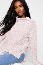 Boohoo Roll Neck Ribbed Loose Fit Jumper
