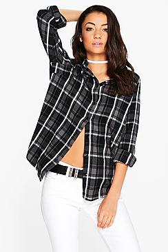Boohoo Tall Leilani Checked Shirt