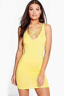 Boohoo Amy Strappy Bodycon Dress