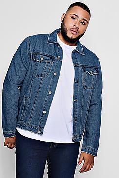 Boohoo Big And Tall Regular Fit Denim Western Jacket