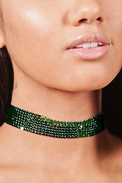 Boohoo Macie Rainbow Chainmail Metal Choker